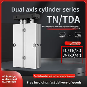 TN10 Cylinder Small Pneumatic Double Shaft Double Rod TN16X20/60X10X20X30X40X50X75X100X25S