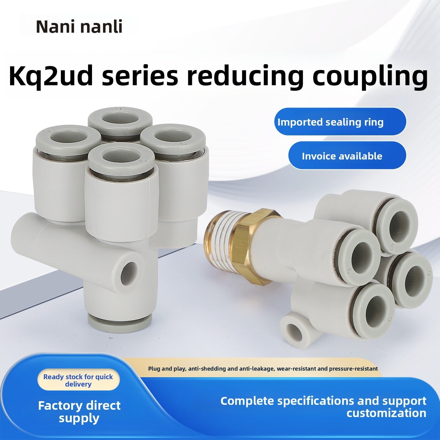 y-type-five-way-pneumatic-connector-kq2ud04-06-trachea-quick-connector-variable-diameter-prg08-10-one-in-four-five-out