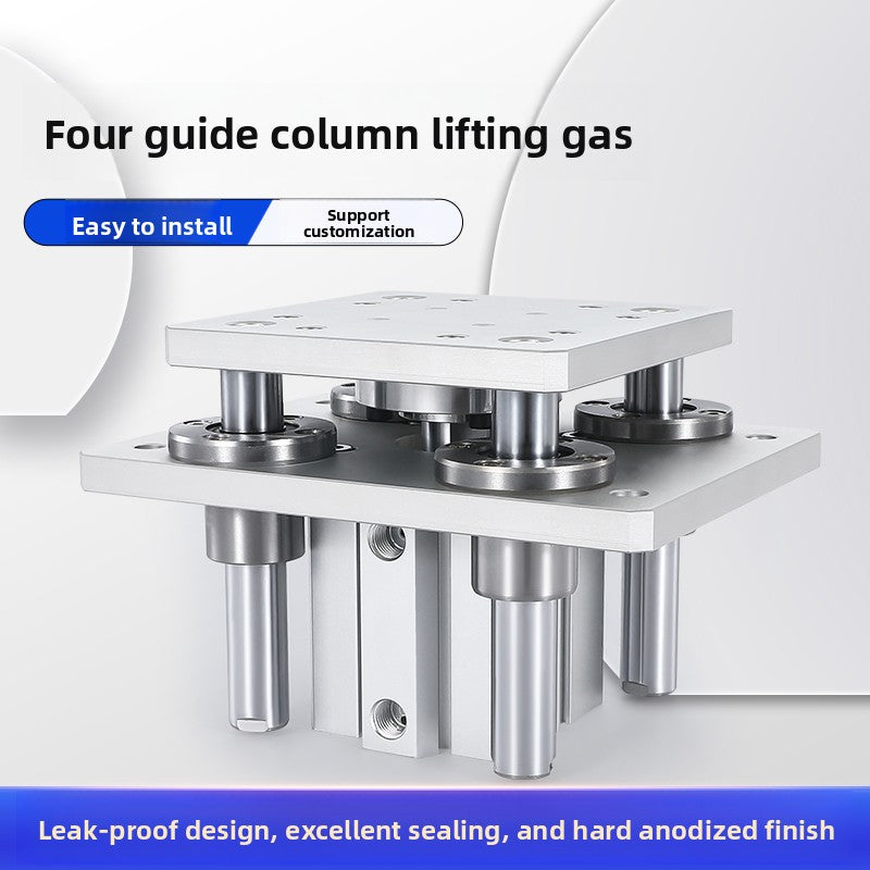 four-column-jacking-cylinder-with-guide-bracket-thin-custom-small-pneumatic-large-full-four-bar-32-40-50-63