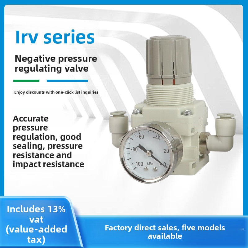 smc-negative-pressure-regulator-irv10-20-c06-c08-lc10-vacuum-regulator-precision-pressure-reducing-valve